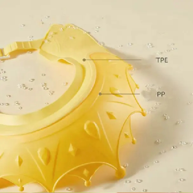 Famed หมวกอาบน้ำเด็ก ป้องกันน้ำเข้าตา หมดปัญหาการสระผม ปรับขนาดได้