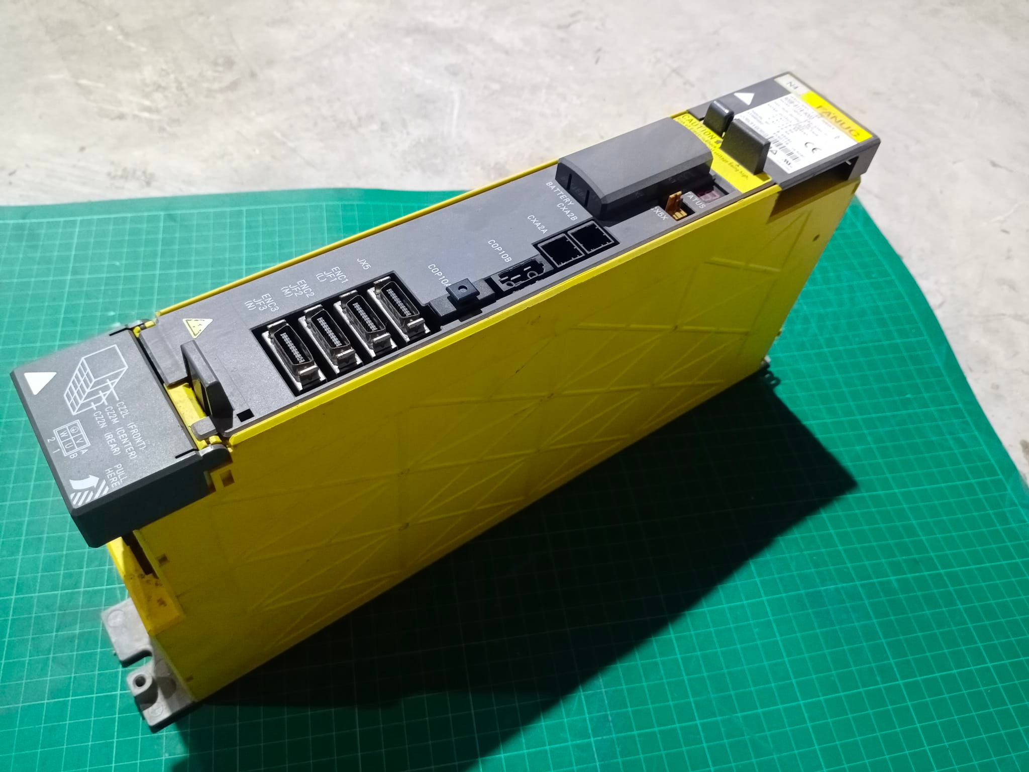 FANUC A06B-6114-H303 SERVO AMPLIFIER MODULE INPUT 283-339VDC 7.5KW. OUTPUT CURRENT L- AXIS 6.5A. M- AXIS 6.5A. N- AXIS 6.5A. สินค้ามือสองรับประกัน 3 เดือน www.cncbackup.com