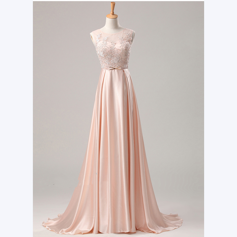 kudapy ชุดราตรียาว สีดำ/ชมพู/ชมพูอ่อน ปักลูกไม้แต่งเลื่อม ด้านหลังเป็นแบบซีทรู กระโปรงผ้าซาติน ชายยาว