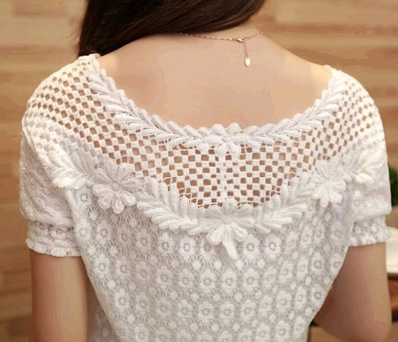 kudapy เสื้อผ้าลูกไม้สีขาวเนื้อดี ซับในในตัว รอบอกประดับด้วยคริสตัลสวยเก๋