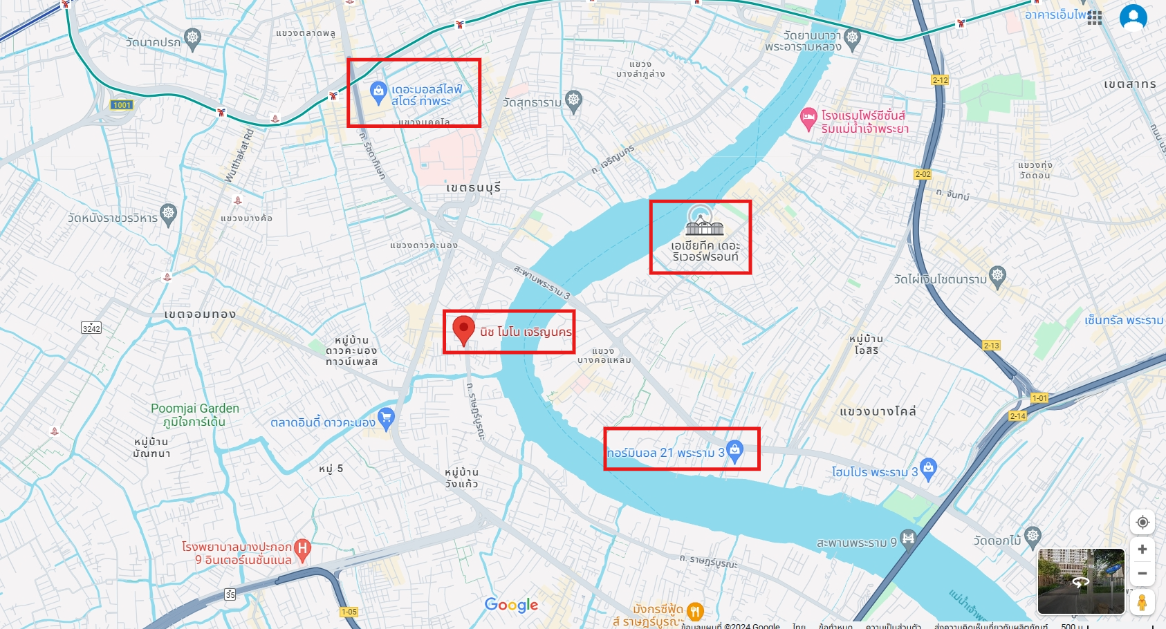 ปล่อยเช่าคอนโด นิช โมโน เจริญนคร (Niche Mono Charoen Nakorn) - ห้องมุมวิวแม่น้ำ 1ห้องนอน 1ห้องนั่งเล่น 1ห้องน้ำ - ขนาดห้อง 35 ตรม. ชั้น 20