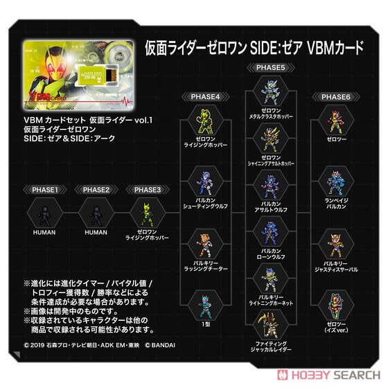 Clearance Sale 4549660723752 vbm card set kamen rider vol.01 kamen rider zero-one side:zea & side:ark