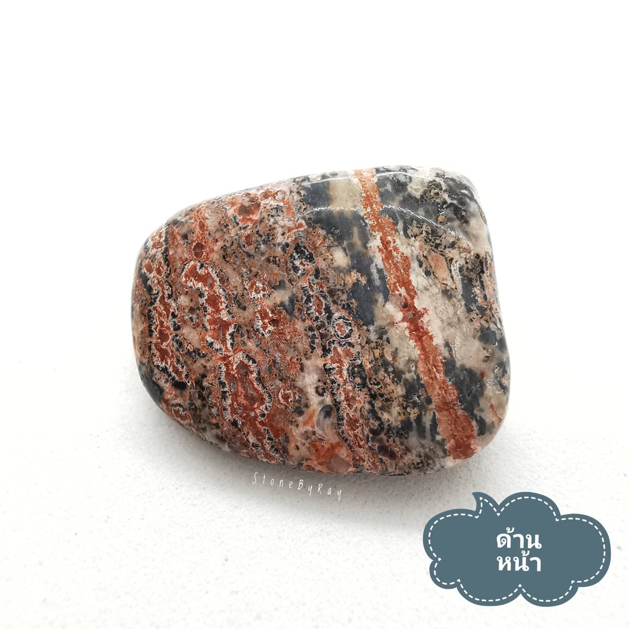 หินลีโอพาร์ดสกินแจสเปอร์ขัดเงา Leopard Skin Jasper