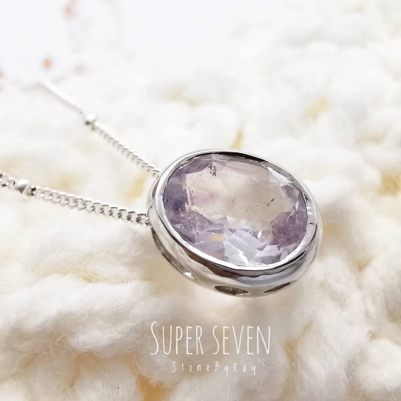 สร้อยคอเงินจี้หินซุปเปอร์เซเว่น Super seven