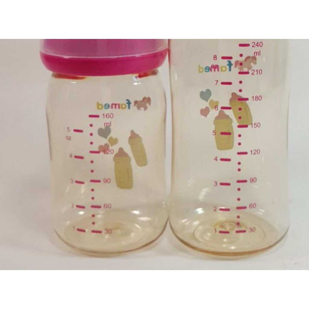 ขวดนม famed เฟเมด ขวดนมคอกว้าง คอแคบ PPSU สีชา 5ออนซ์ และ 8ออนซ์ 👍ของใหม่