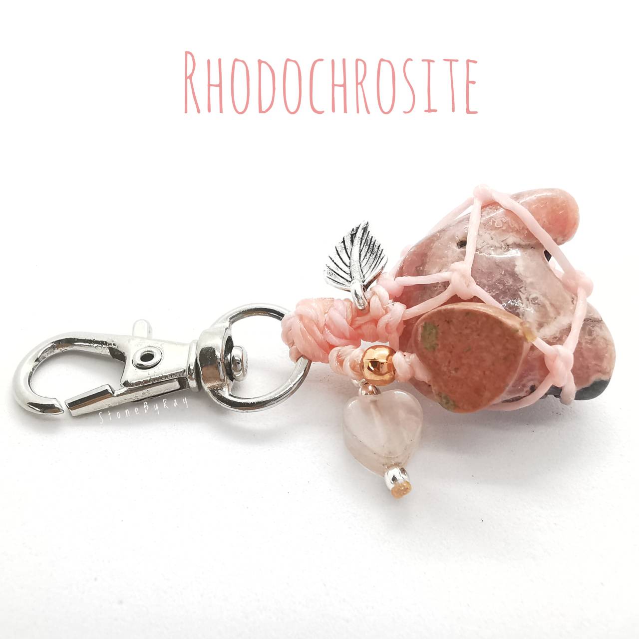 พวงกุญแจหินโรโดโครไซต์ Rhodochosite
