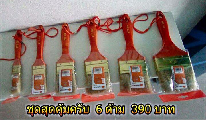 ชุดแปรงทาสี 6 ด้ามสุดคุ้ม