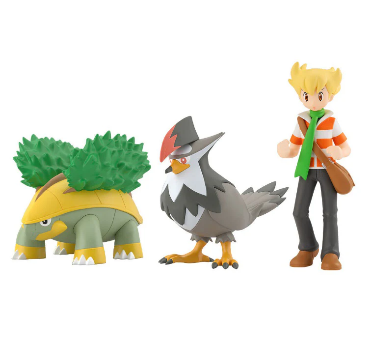 Preorderเข้า 12/2025-1/2026 รบกวนสั่งแยกกับสินค้ารายการอื่นครับ Bandai 4570117926945 POKEMON SCALE WORLD SINNOH REGION JUN & GROTLE & STARAPTOR W/O GUM