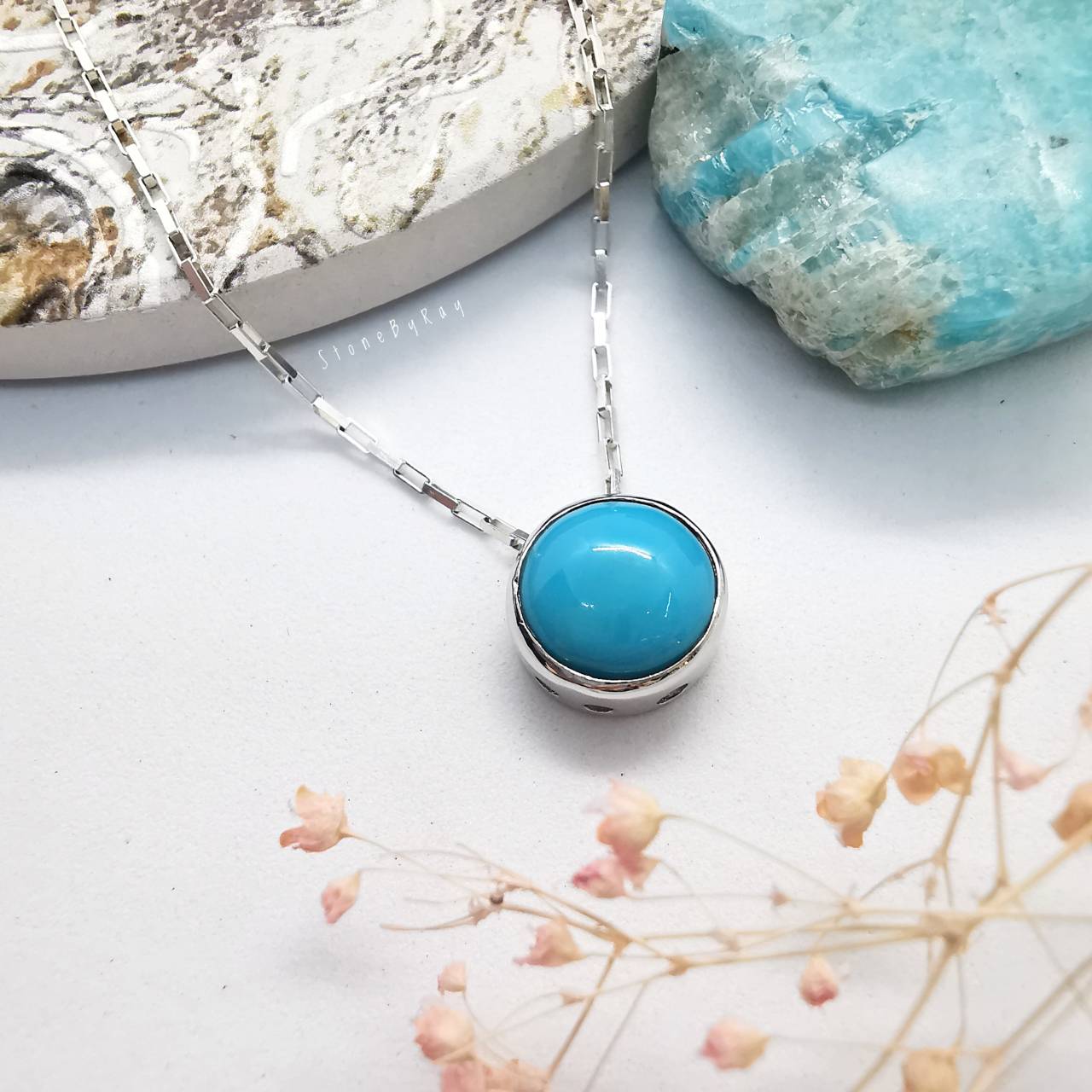 สร้อยคอเงินจี้หินเทอร์ควอยส์ Turquoise