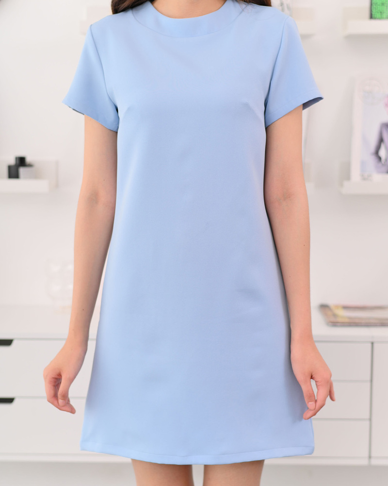 kudapy เดรสคอกลมแขนสั้น เน้นแบบเรียบใส่ง่าย ทรงสวยใส่สบาย ผ้าเนื้อนิ่มไม่หนาไม่บางเกินไป