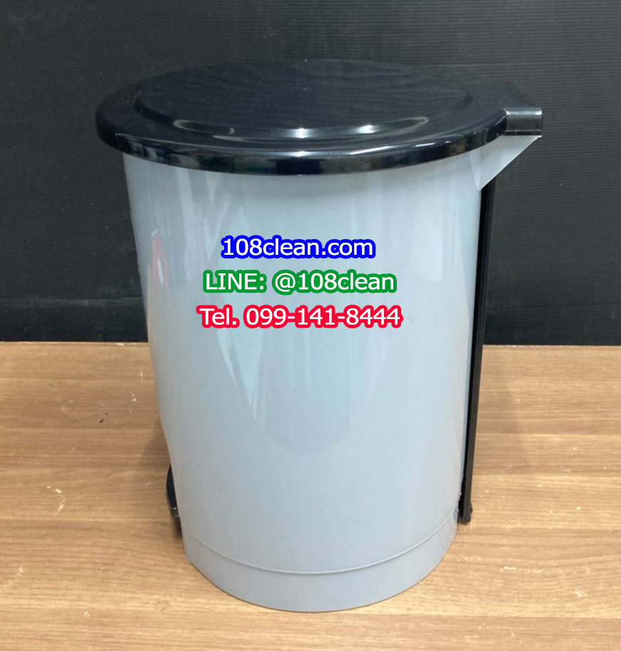 ถังขยะแยกประเภท เท้าเหยียบ ทรงกลม ขนาด 12 ลิตร