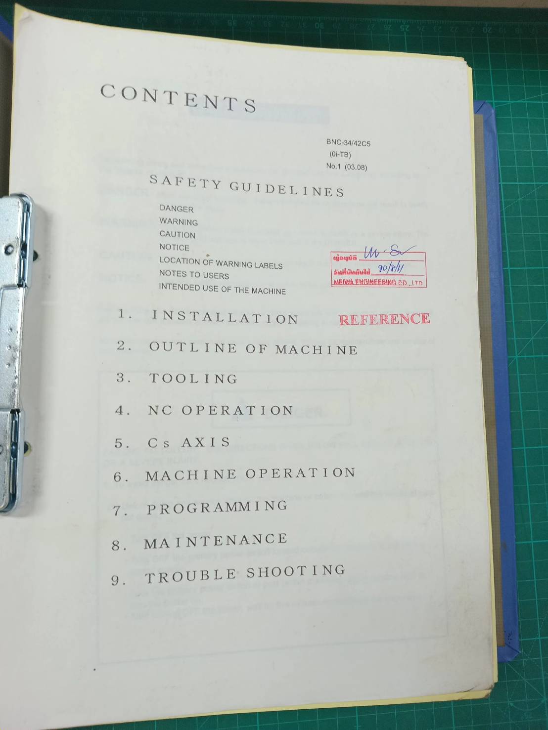 MIYANO BNC-34C5 INSTRUCTION MANUAL