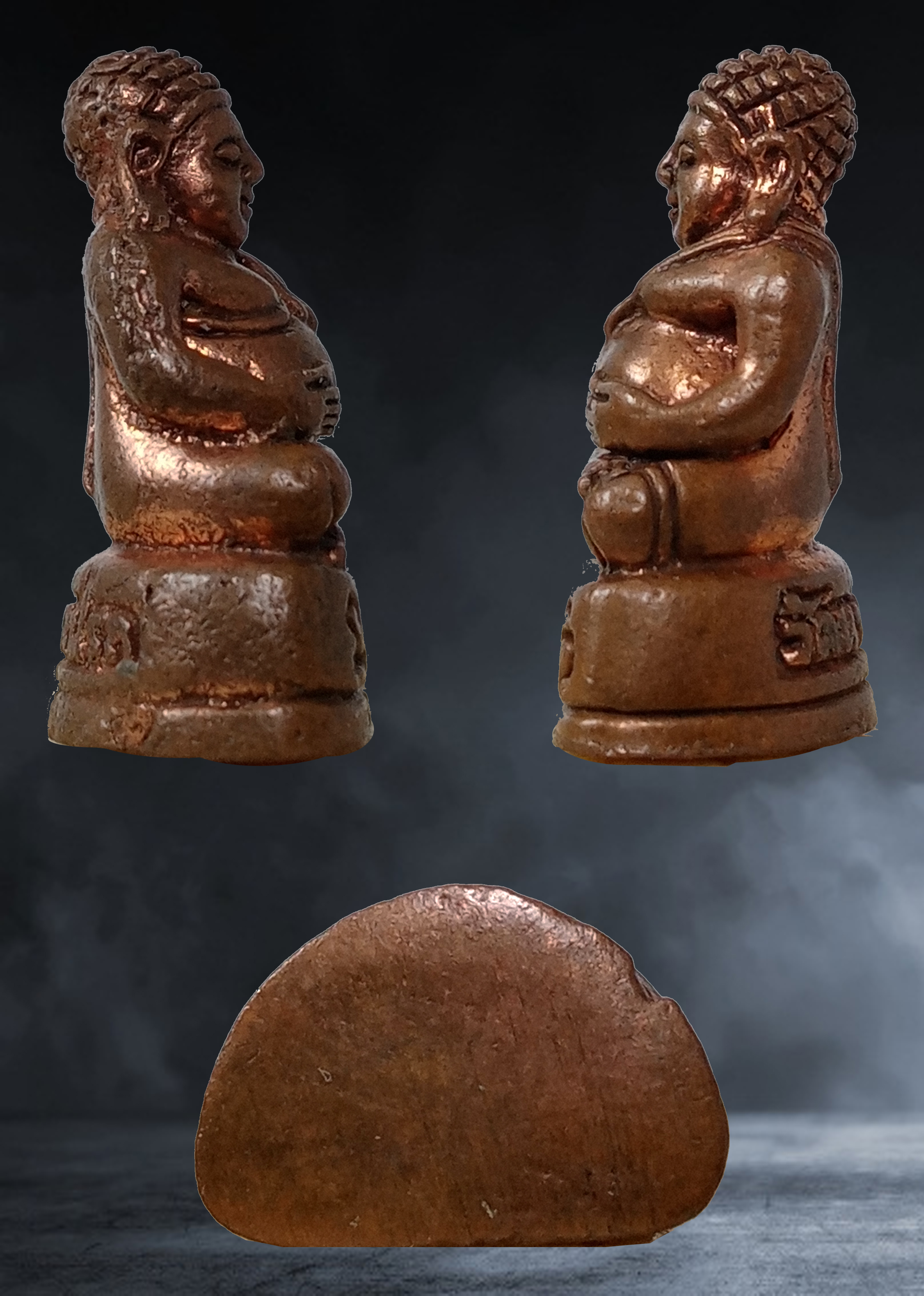 รูปหล่อ พระสังกัจจายน์ วัดนาคปรก จ.กรุงเทพ เนื้อทองแดง