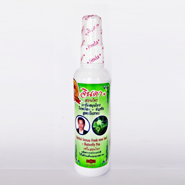 เซรั่มบำรุงผม ใบหมี่สด+อัญชัน สูตรโบราณ 120ml.