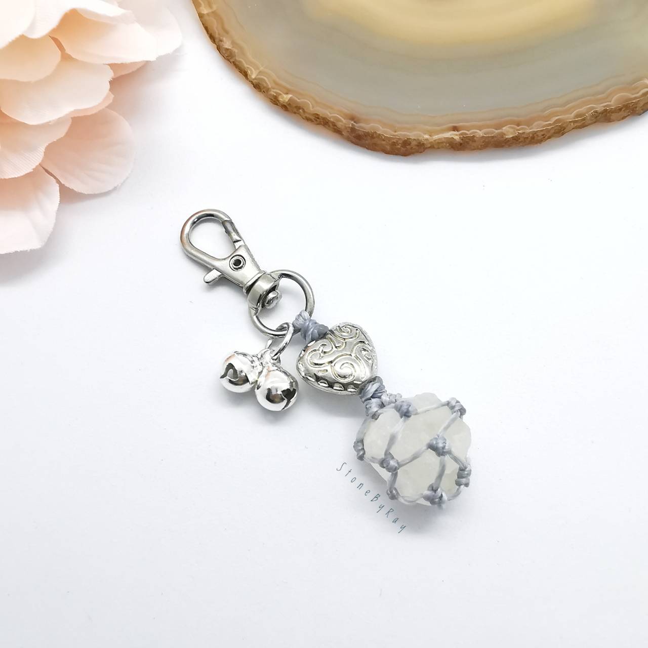 พวงกุญแจหินมูนสโตน (Moonstone)