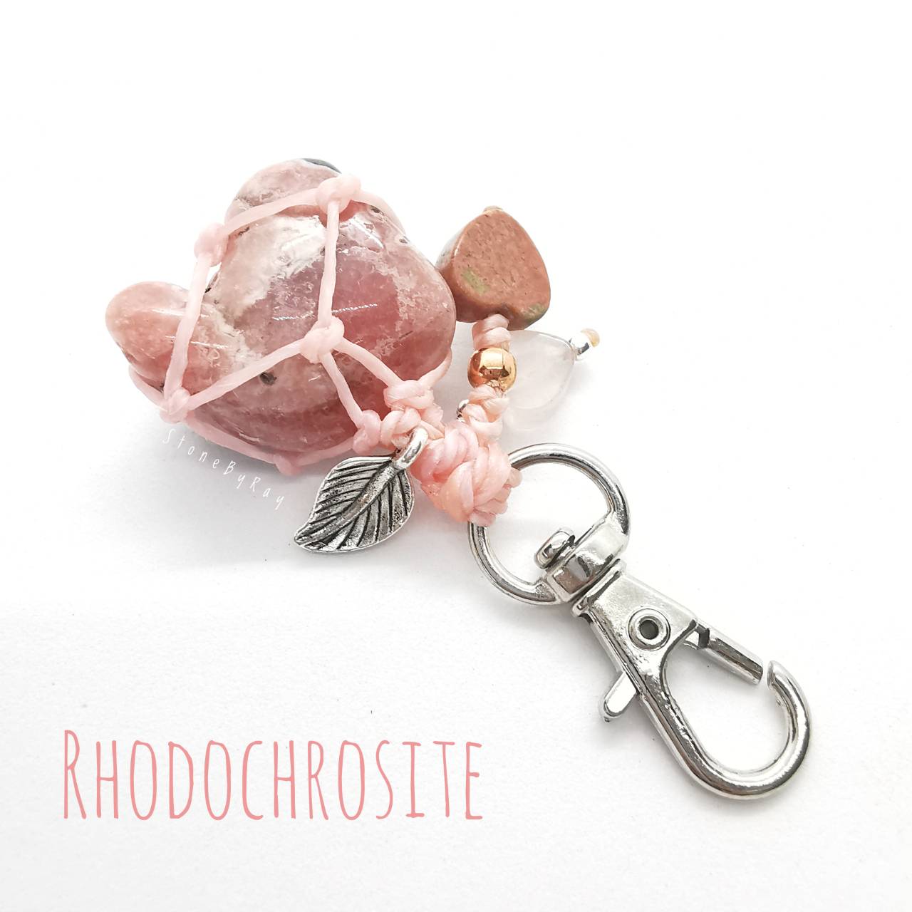 พวงกุญแจหินโรโดโครไซต์ Rhodochosite