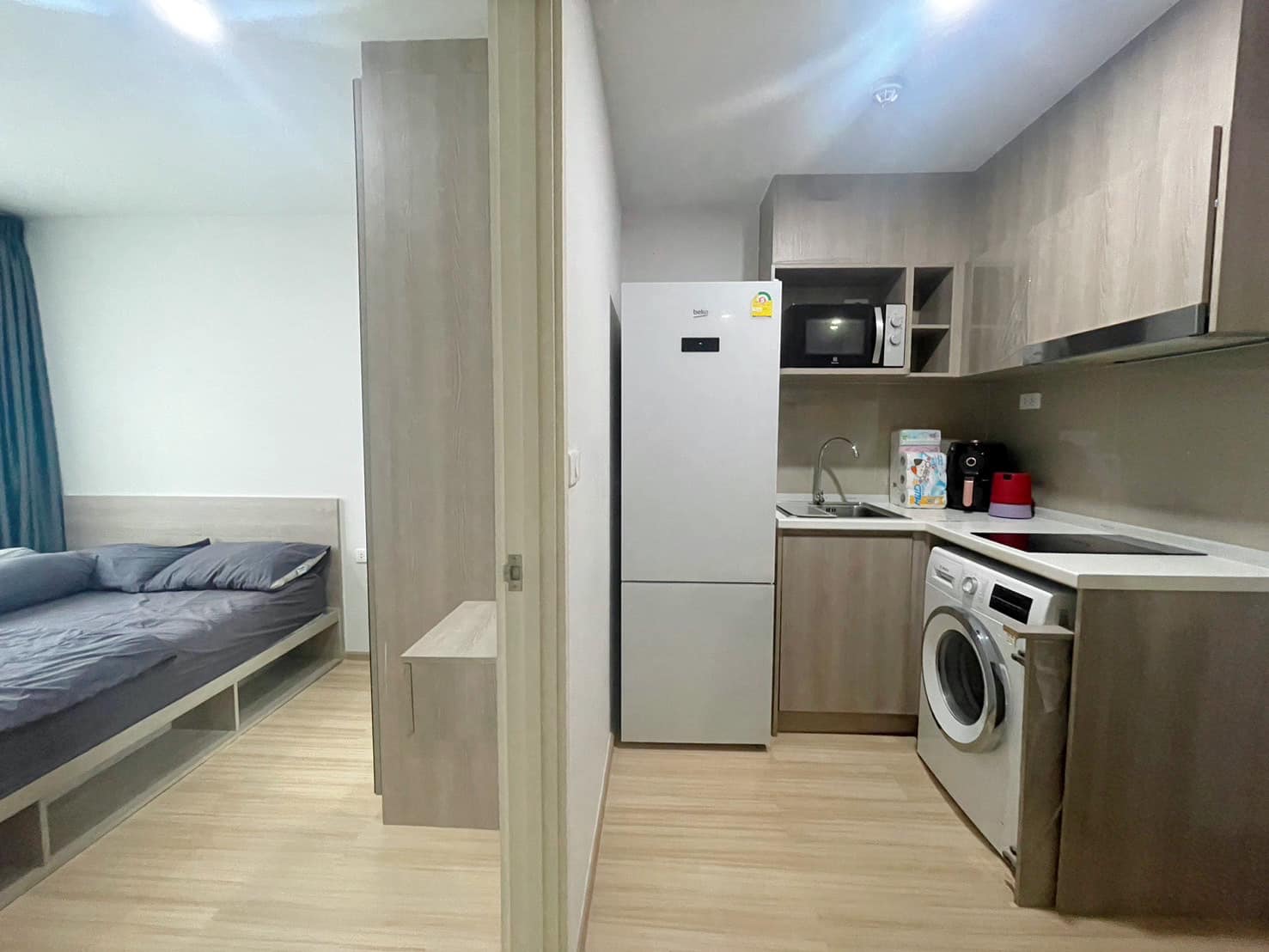 ปล่อยเช่าคอนโด Elio Del Moss Phaholyothin 34 (เอลลิโอ เดล มอสส์ พหลโยธิน 34) - 1ห้องนอน 1ห้องเอนกประสงค์(ทำ2นอนได้) 1ห้องน้ำ 1ห้องนั่งเล่น - ใกล้ BTS เสนานิคม / เกษตร - ขนาดห้อง 35 ตรม. ชั้น 7 ตึก A วิวสระ