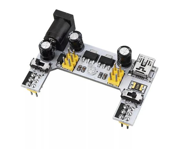 Breadboard Power Supply พร้อมสวิตช์ 7-10V to 5V 3.3V