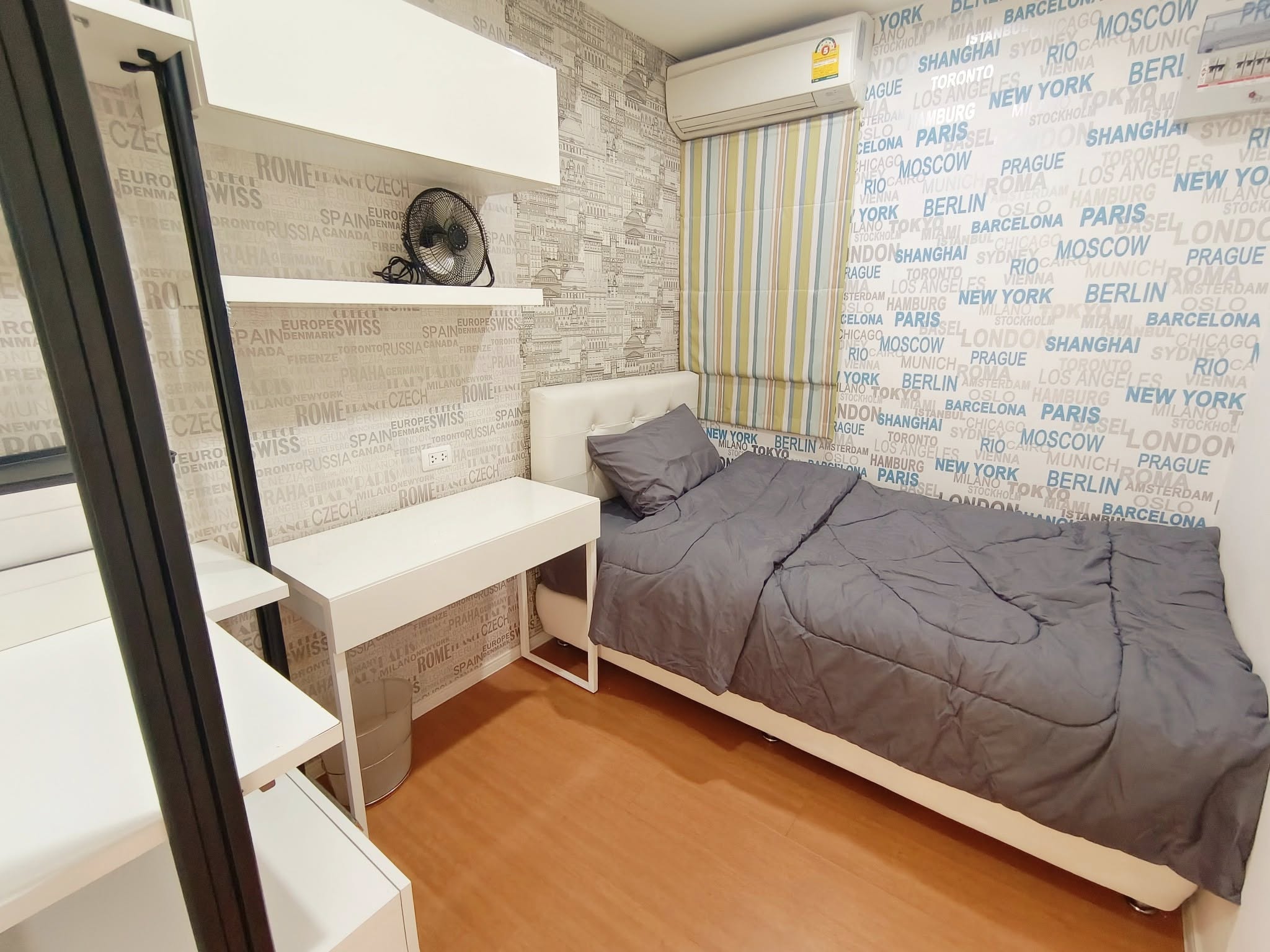 ให้เช่าห้องแบบ 2ห้องนอน 2ห้องน้ำ 1ครัวแยก โซนพื้นที่ MRT ลาดปลาเค้า คอนโด Lumpini Condo Town Raminthra-Latplakhao 2 (ลุมพินี คอนโดทาวน์ รามอินทรา ลาดปลาเค้า 2) Low Rise ขนาดห้อง 45 ตรม. ชั้น 6 ตึก A