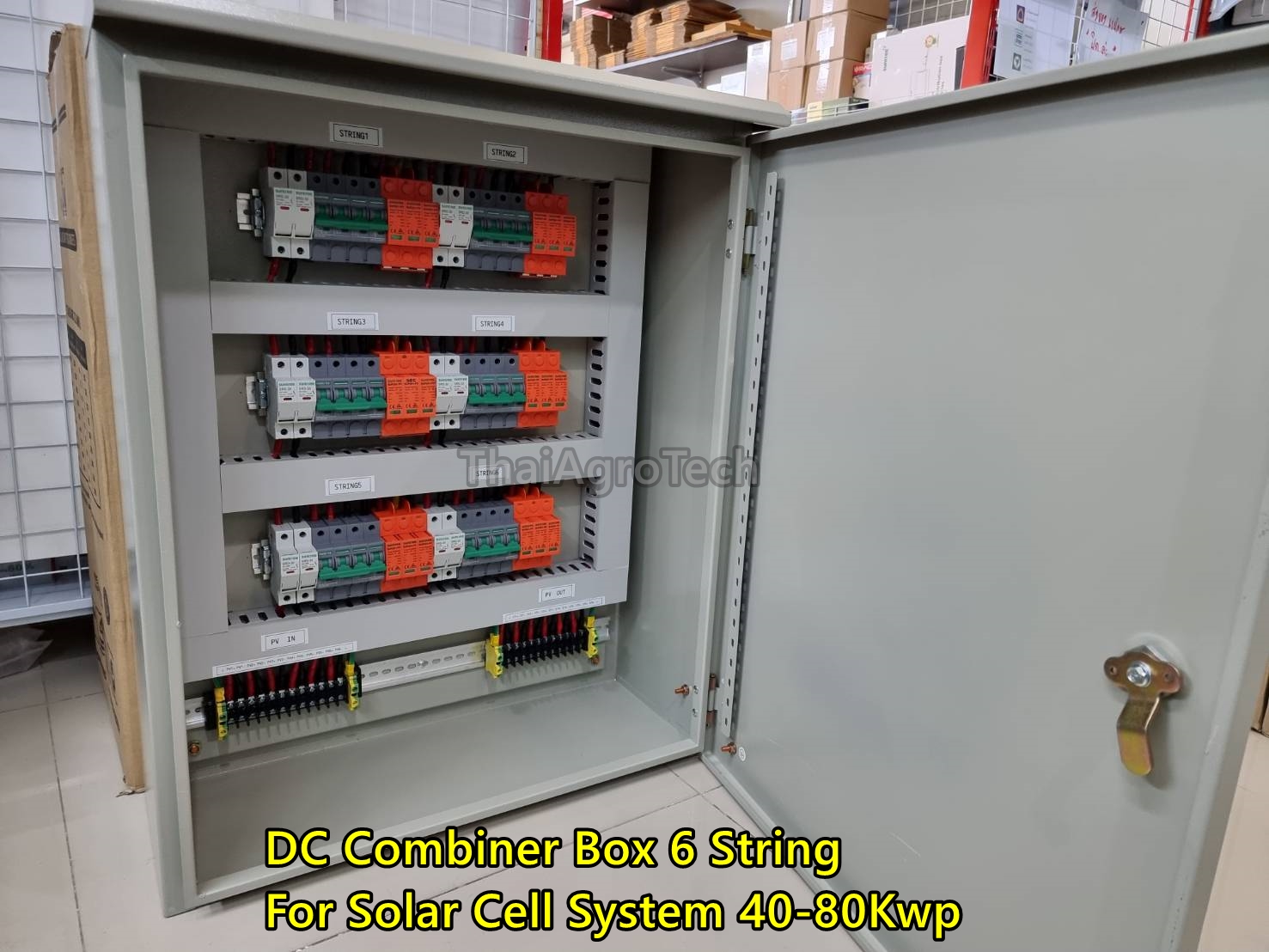 ตู้ดีซีคอมบายเนอร์ Suntree DC Combiner Box 1000V ใช้กับงานติดตั้งระบบโซล่าเซลล์ แบบ 6 สตริง, For Solar Cell System DC PV 6String