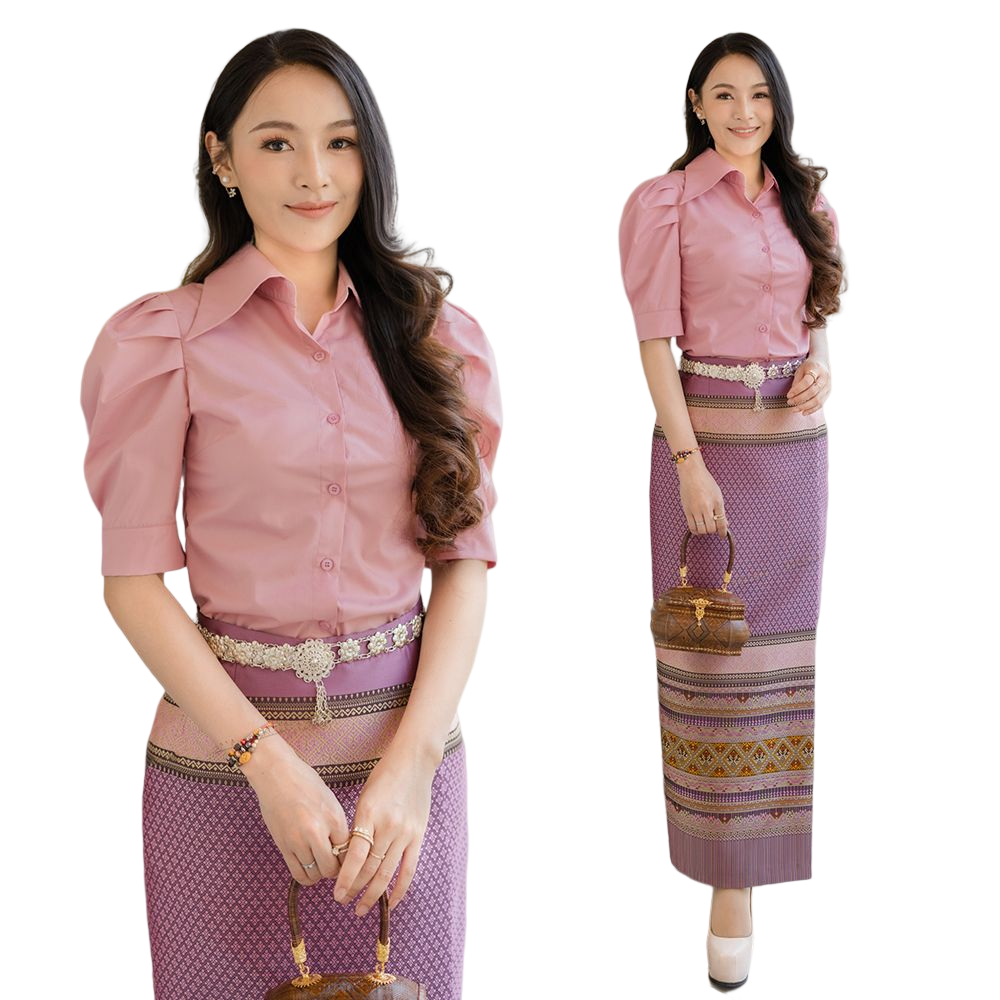 kudapy เสื้อเชิ้ตไปงานแต่ง เสื้อคอปกสีแดง สีฟ้า สีขาว สีชมพูกะปิ ใส่เข้าชุดกับผ้าถุงไปงานเก๋ๆได้เลยค่ะ หรือจะใส่ทำงานก็สวยมากนะคะ (ราคาเฉพาะเสื้อ)