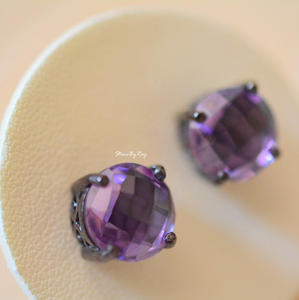 ต่างหูพลอยอเมทิสต์ (Amethyst)