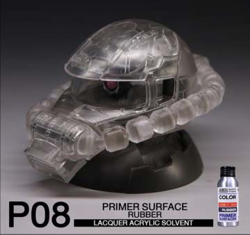 8858878800088 (raditz) P08 Surface Primer Rubber 60ml. รองพื้นสำหรับชิ้นยืดหยุ่น สีใส