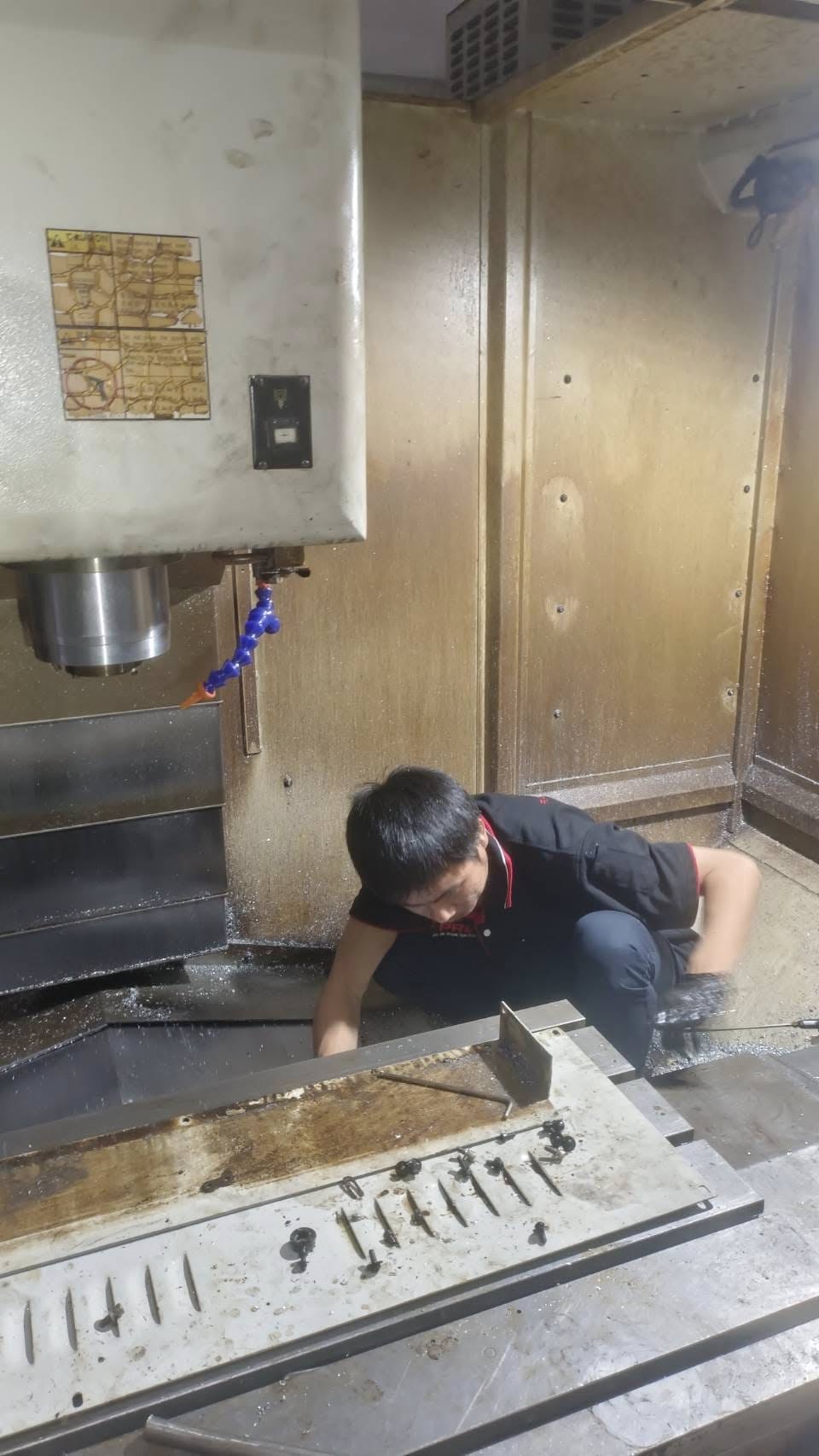 เก็บงานประกอบและ TEST RUN เครื่อง CNC HARTFORD PRO-1000 MITSUBISHI M70