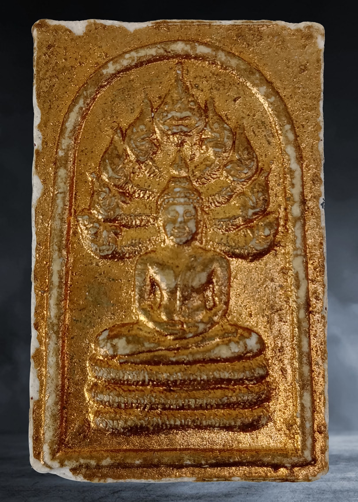 พระนาคปรก หลวงปู่คำสิงห์ วัดสิงหารินทาราม จ.หนองคาย รุ่นครบรอบ ๘๒ ปี เนื้อผง ปี ๒๕๓๘