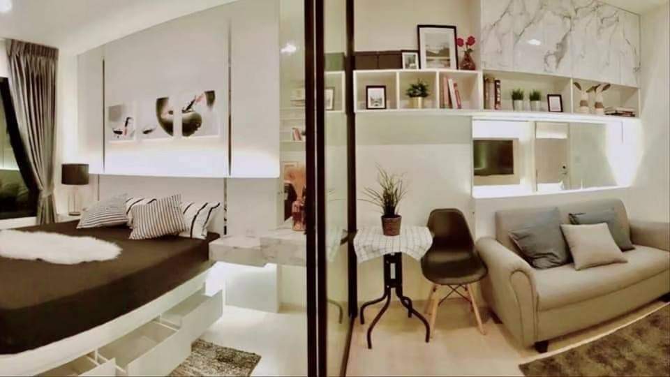 ปล่อยเช่าคอนโด Life Asoke (ไลฟ์ อโศก) - 1ห้องนอน 1ห้องน้ำ 1ห้องนั่งเล่น 1ห้องครัว - ใกล้ MRT เพชรบุรี ARL มักกะสัน - ขนาดห้อง 30 ตรม. ชั้น 12A