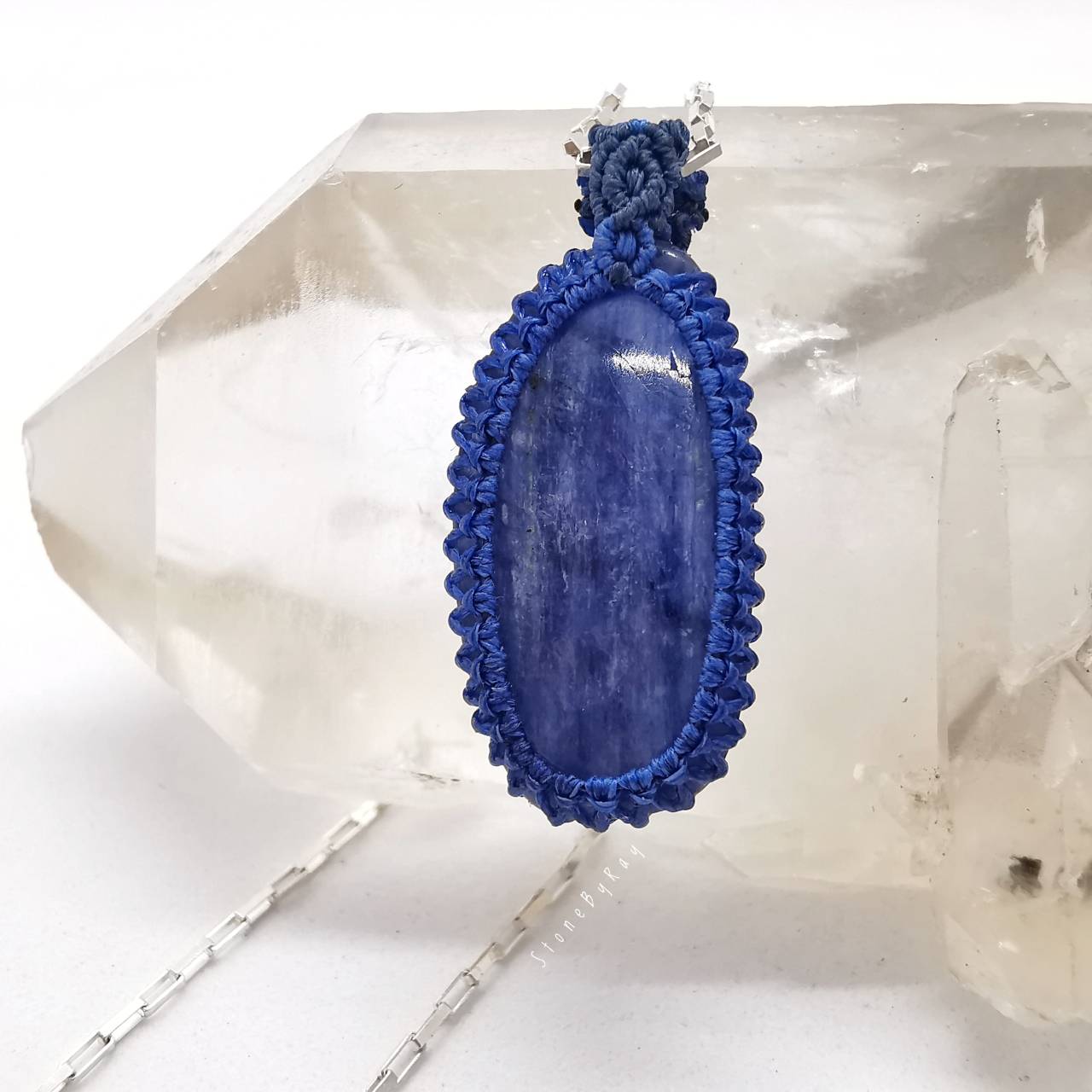สร้อยคอเงินจี้หินไคยาไนท์ (Kyanite)