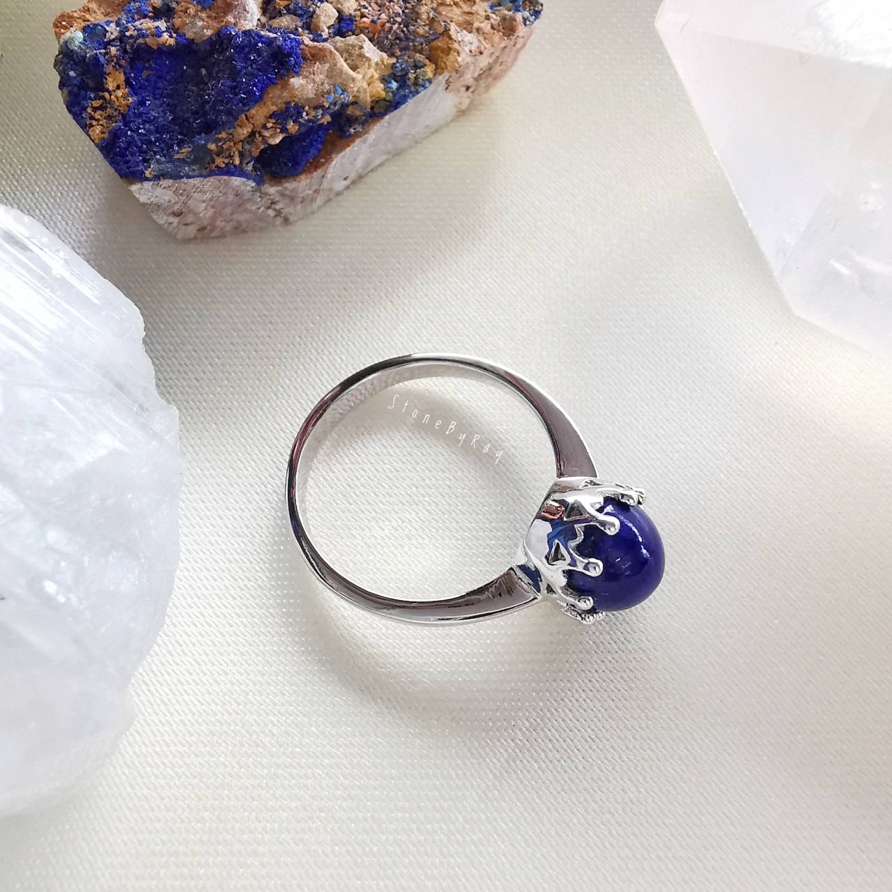 แหวนเงินหินลาพิสลาซูลี Lapis Lazuli