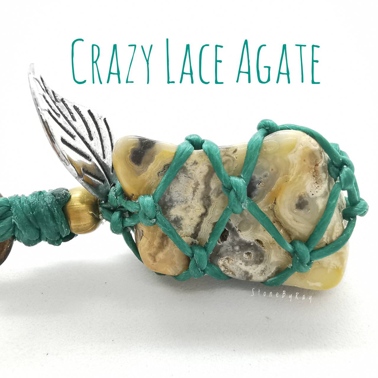พวงกุญแจหินเครซี่เลสอาเกต (Crazy Lace Agate)