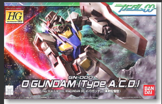 Bandai 4573102557322 hg 1/144 45 O gundam type A.C.D. 1200 yen