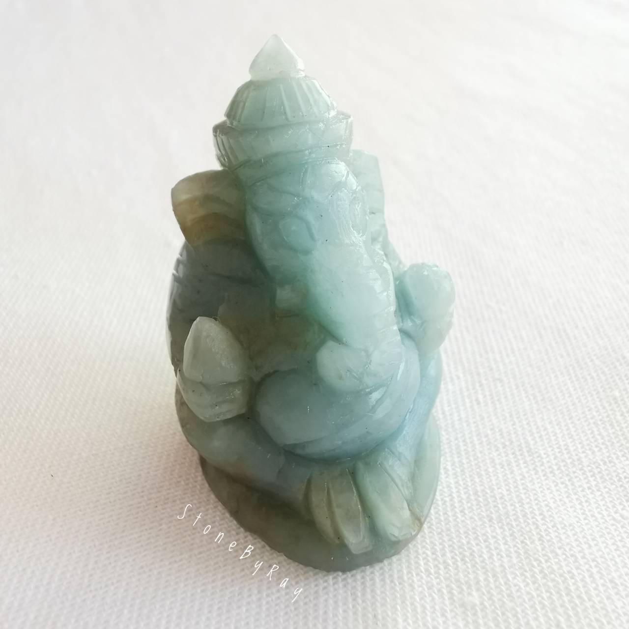 อความารีนแกะสลักองค์พระพิฆเนศ Aquamarine