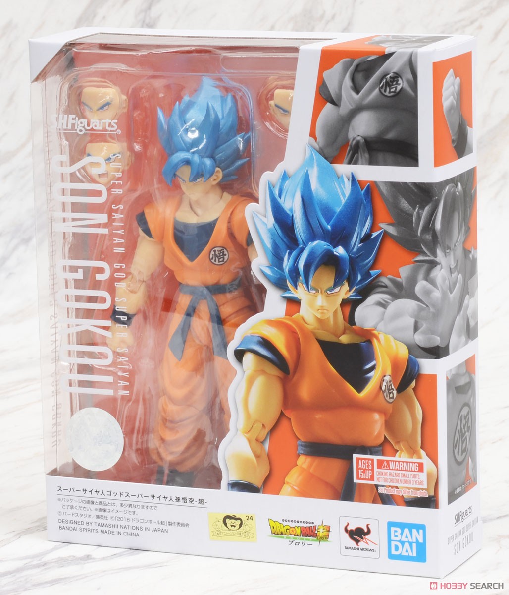 Bandai tamshii 4573102557001 s.h.figuarts super saiyan god super saiyan son goku