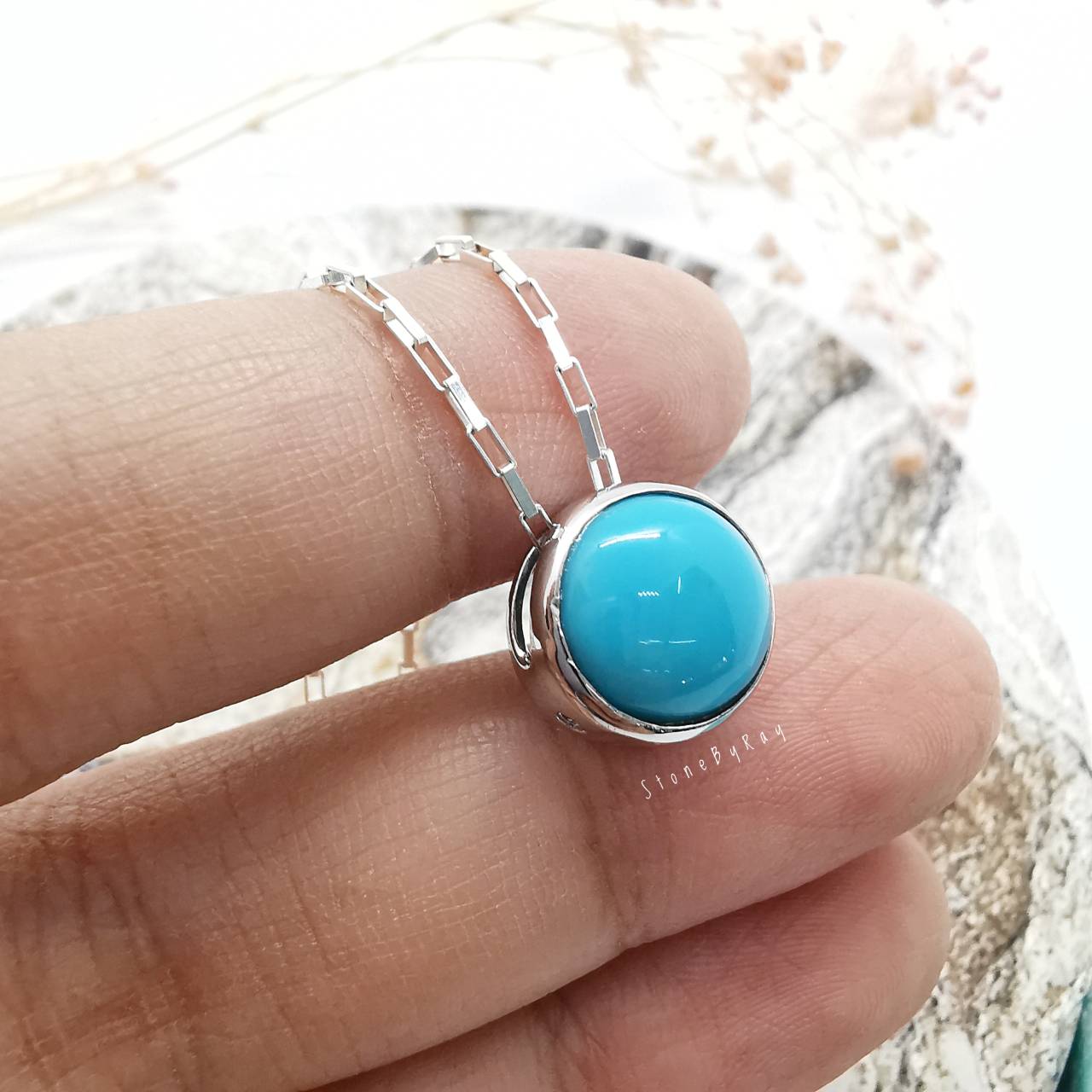 สร้อยคอเงินจี้หินเทอร์ควอยส์ Turquoise