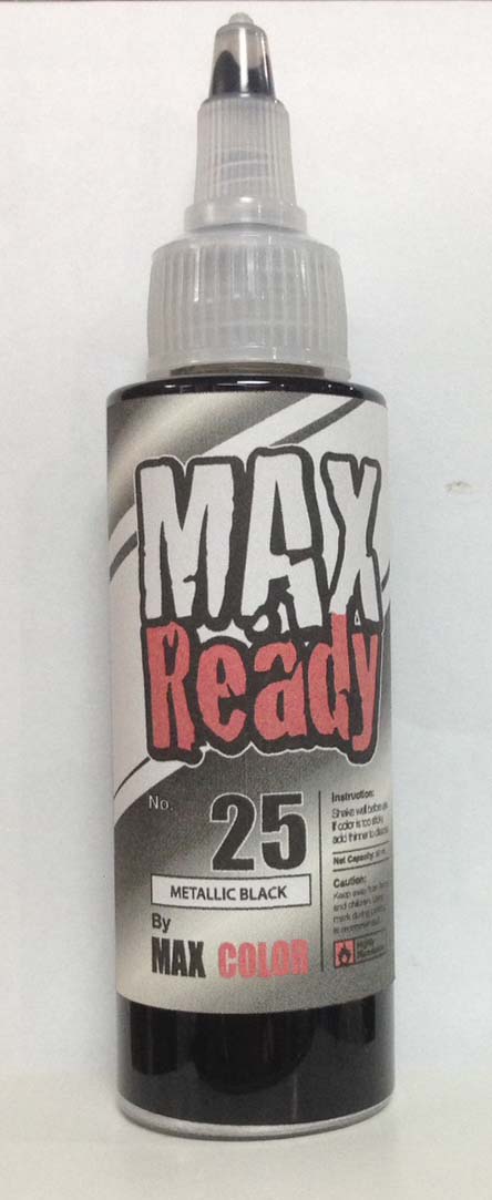 130125 max 25 Metallic Black สีดำเมทัลลิค เงา