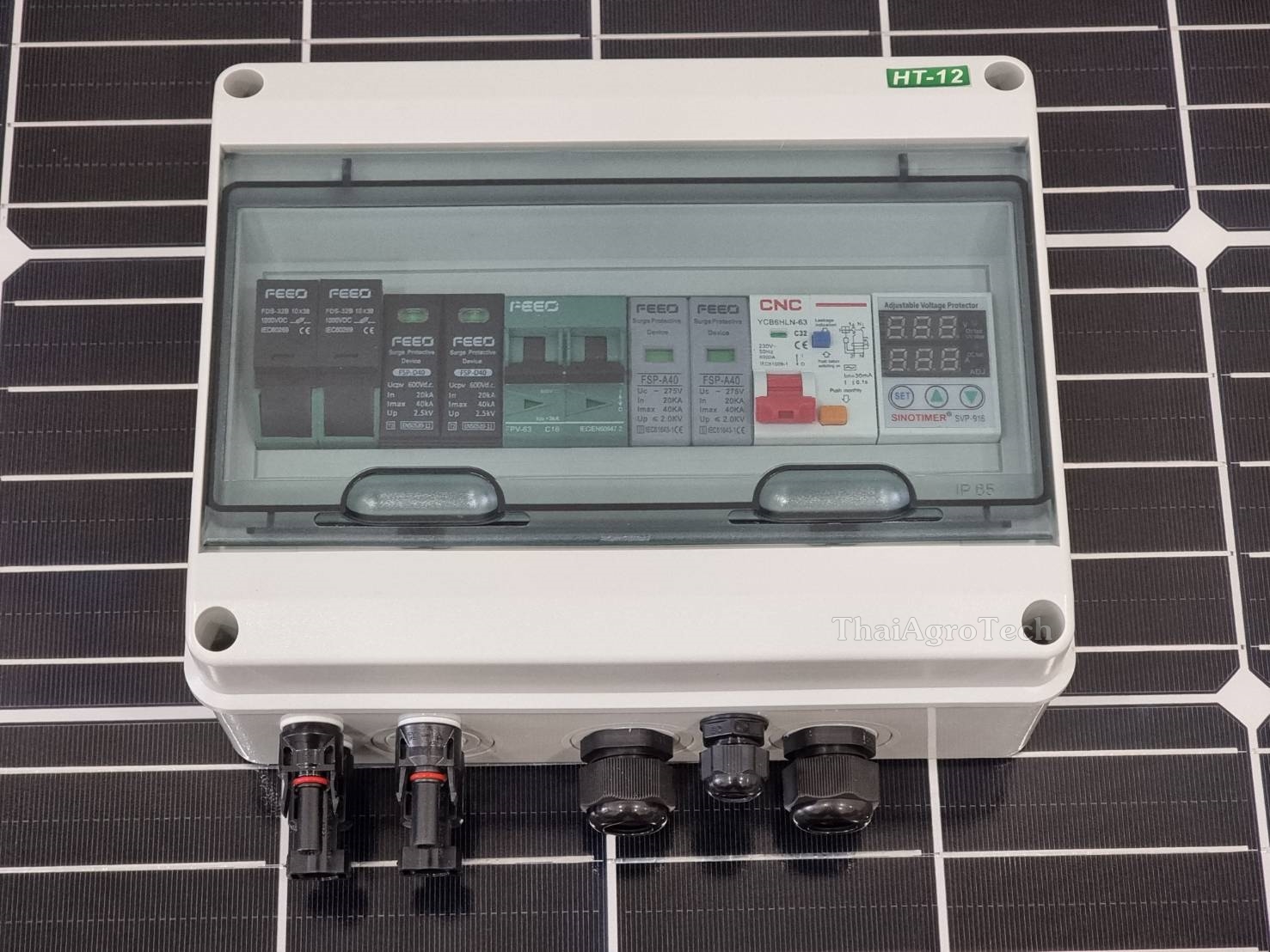 FEEO Photovoltaic PV Combiner Box Solar Waterproof Distribution Kit 2 String 1 phase ตู้คอมบายเนอร์ AC-DC Combiner 1string (FEEO) ขนาด1Kw-5KW 3Ph สำหรับโซล่าเซลล์ระบบออนกริด
