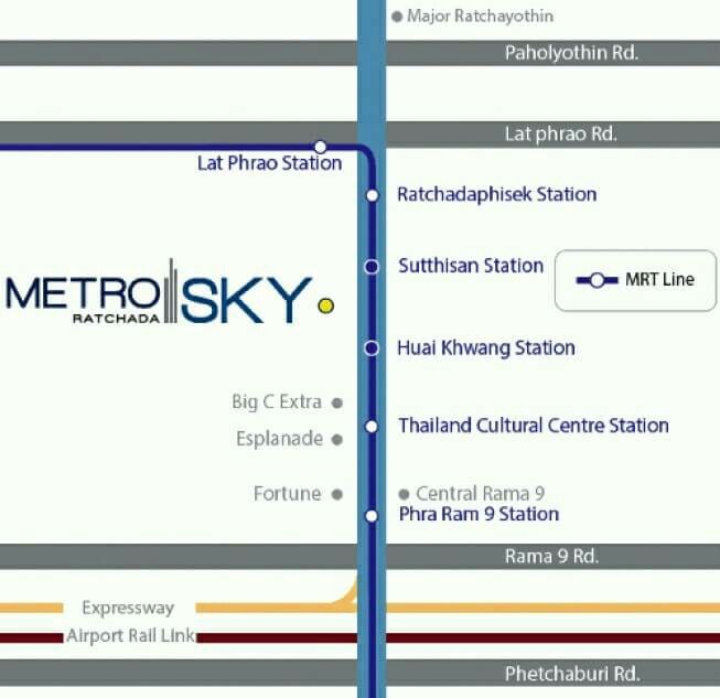 ให้เช่า เมโทร สกาย รัชดา, Rent METRO SKY RATCHADA Built-in Fully furnish