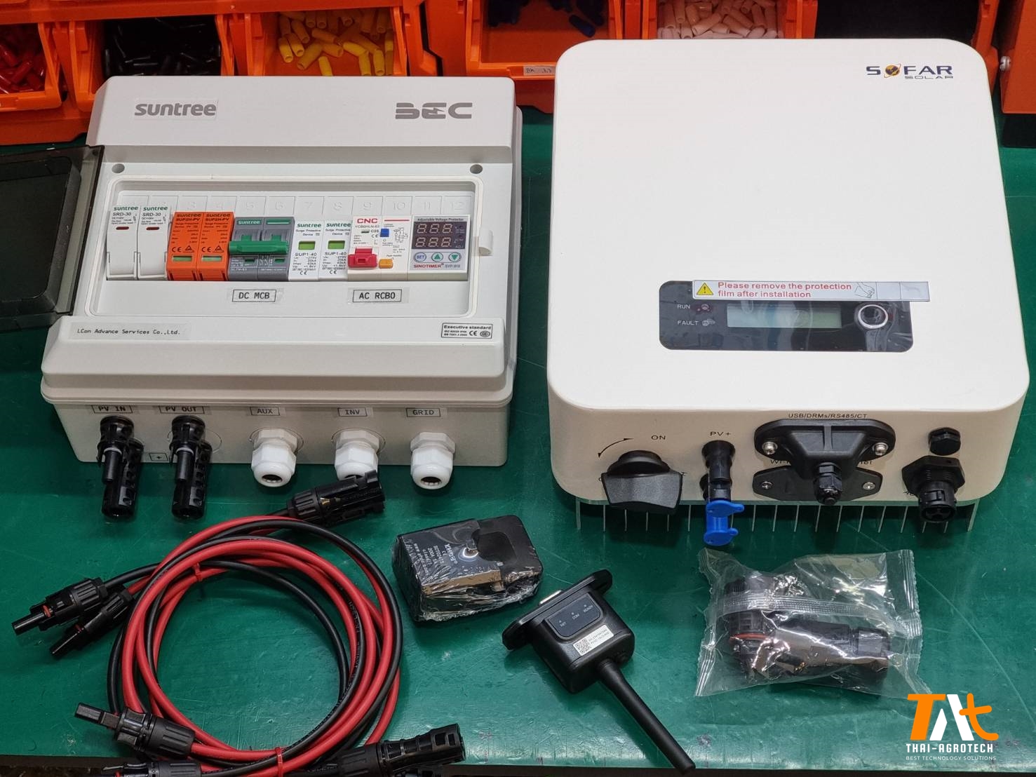 SOFAR ONGRID 3.3K DIY Set ชุดโซล่าเซลล์ระบบออนกริดพร้อมติดตั้ง ชุดติดตั้งด้วยตัวเอง อุปกรณ์ครบชุด (ยกเว้นแผงโซล่าร์)