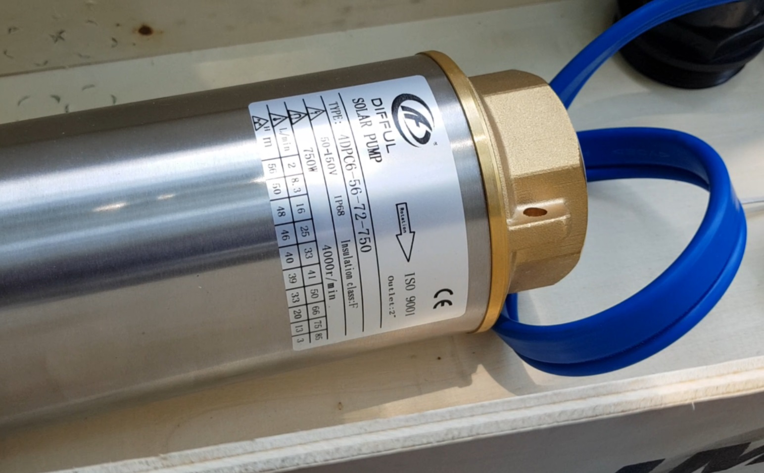 ปั๊มน้ำซับเมอร์ส โซล่าเซลล์ 750วัตต์ ท่อ2นิ้ว (ชุดพ้อมติดตั้ง)