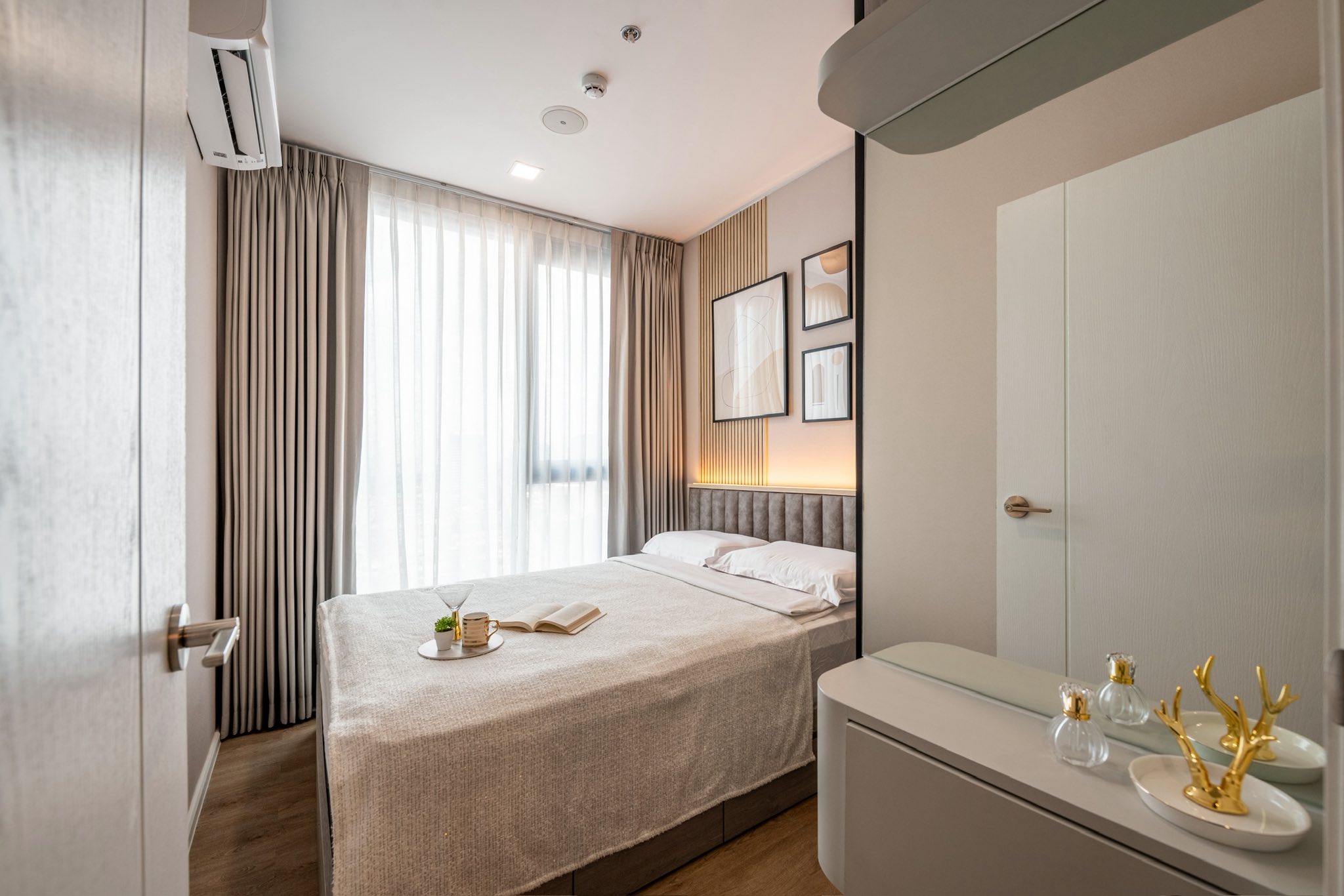 ให้เช่าคอนโด Modiz Rhyme Ramkhamhaeng (โมดิซ ไรห์ม รามคำแหง) High Rise โซนพื้นที่ รามคำแหง ห้องแบบ 1ห้องนอน 1ห้องน้ำ โซนครัวปิด ขนาดห้อง 26 ตรม. ชั้น 18