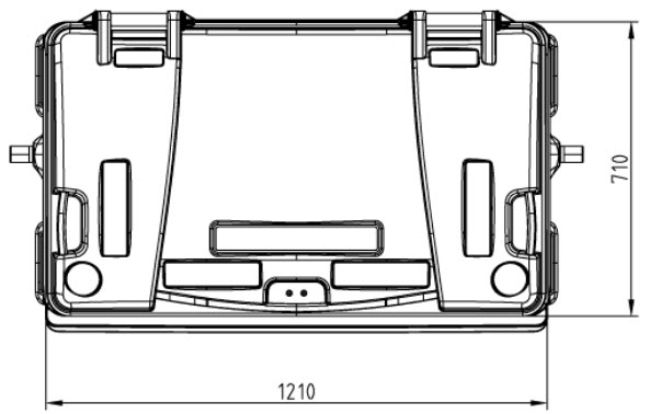 ถังขยะเทศบาล พร้อมล้อเข็น 770 ลิตรฝาเรียบ (มีหูยก)