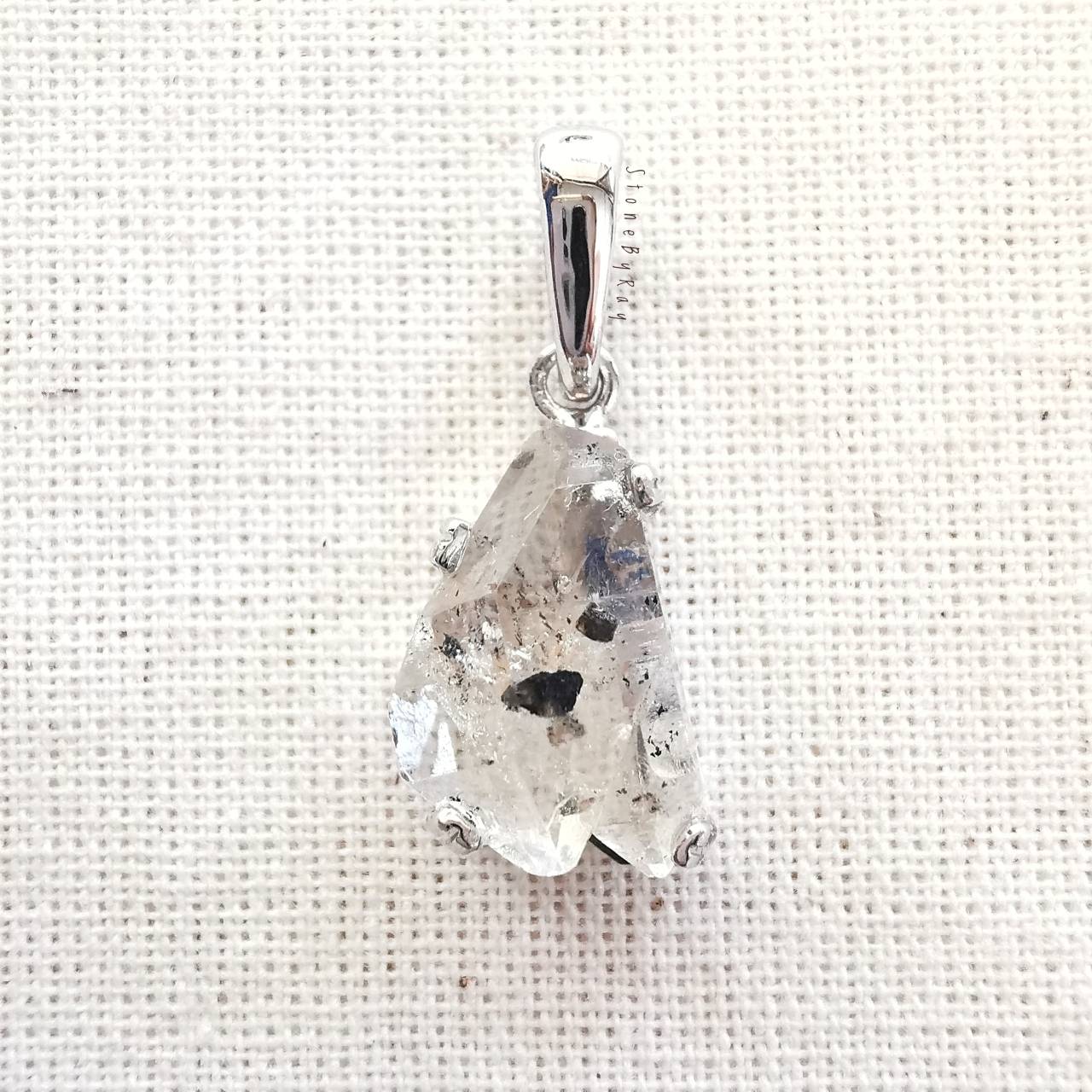 สร้อยคอเงินจี้หินเฮอร์คิเมอร์ไดม่อน Herkimer Diamond