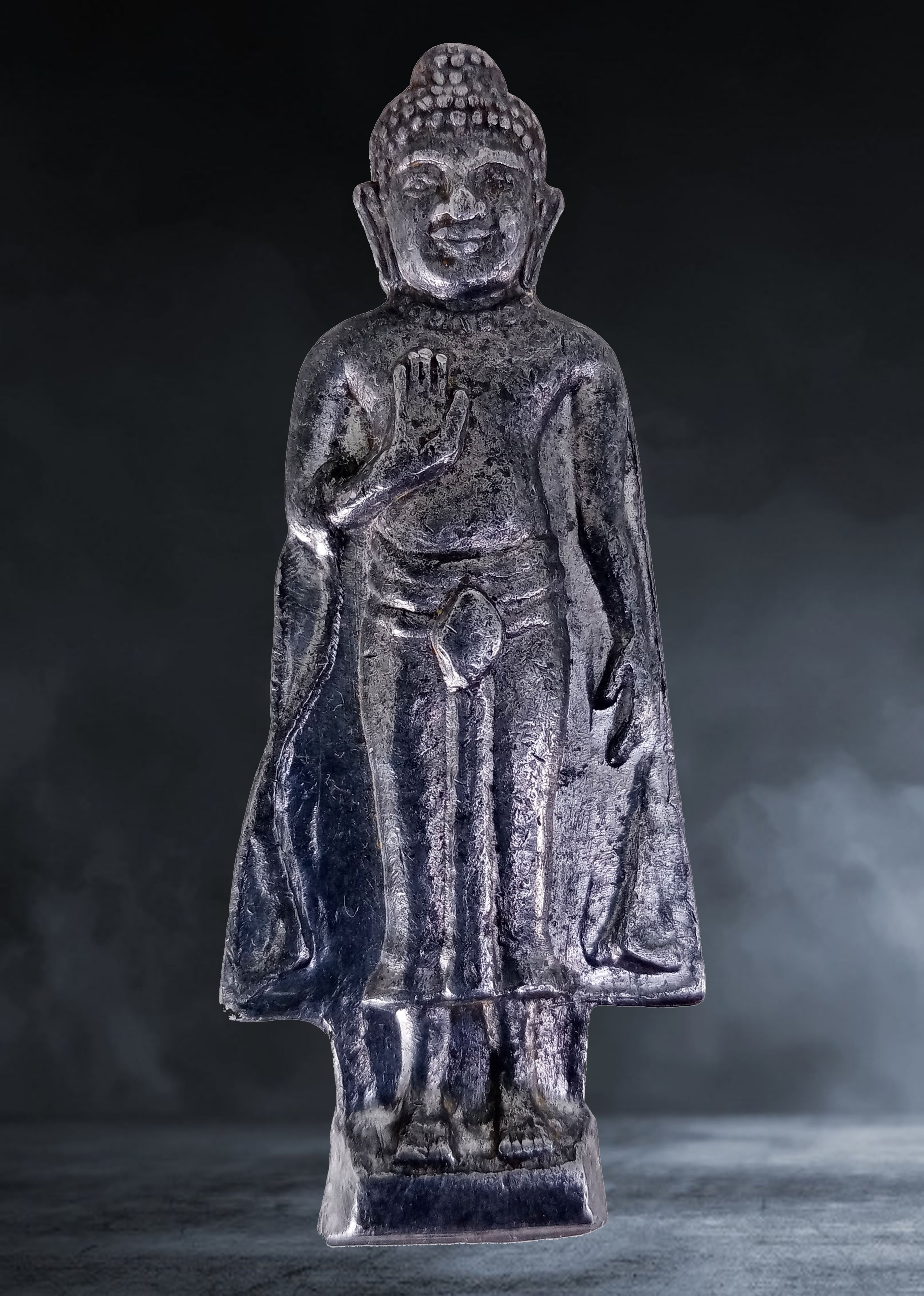 พระร่วงหน้าพระธาตุ วัดหน้าพระธาตุ จ.ชลบุรี เนื้อตะกั่ว ปี ๒๕๑๗ หลวงปู่ทิม หลวงปู่โต๊ะ ปลุกเสก
