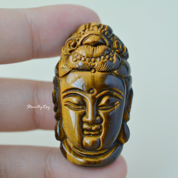 จี้เจ้าแม่กวนอิมหินตาเสือ (Guan Yin pendant)