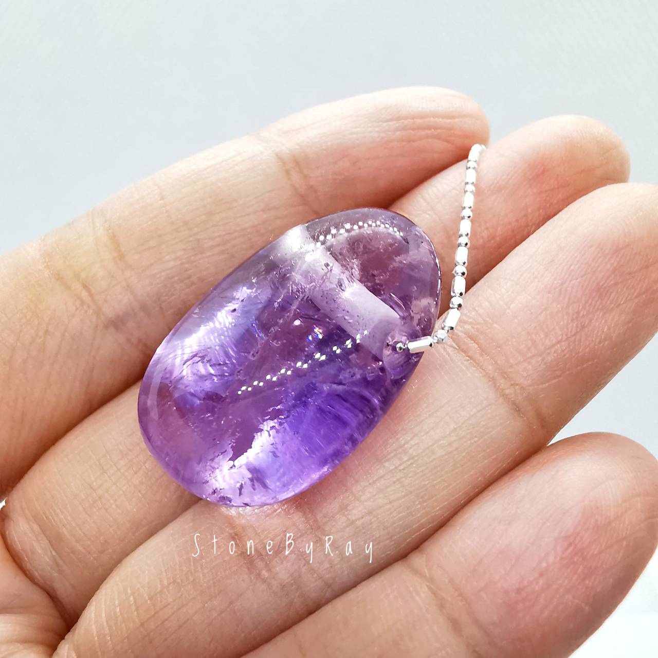 สร้อยคอเงินจี้หินอเมทิสต์ Amethyst