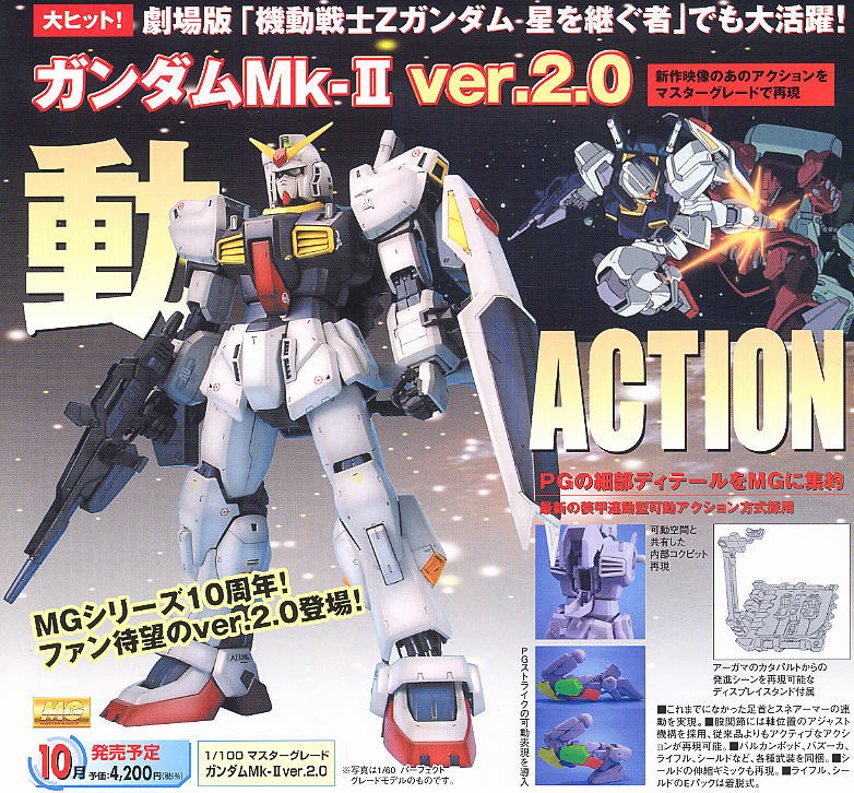 Bandai4573102615770 MG RX-1238412 78 Gundam Mk-II Ver.2.0 A.E.U.G. Ver. 4000เยน