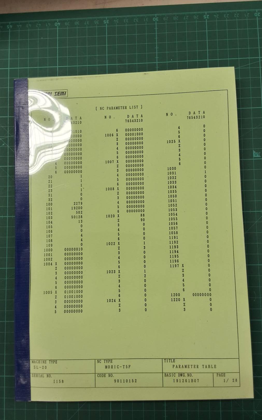 MORI SEIKI WIRING DIAGRAM SL-20 MORIC-T5F